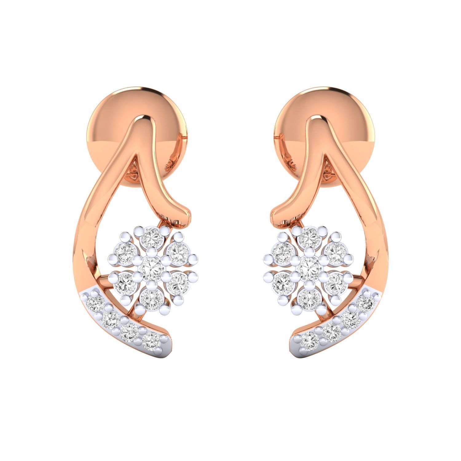 Women earrings 3dm render detail 3D print model 3D print model_5