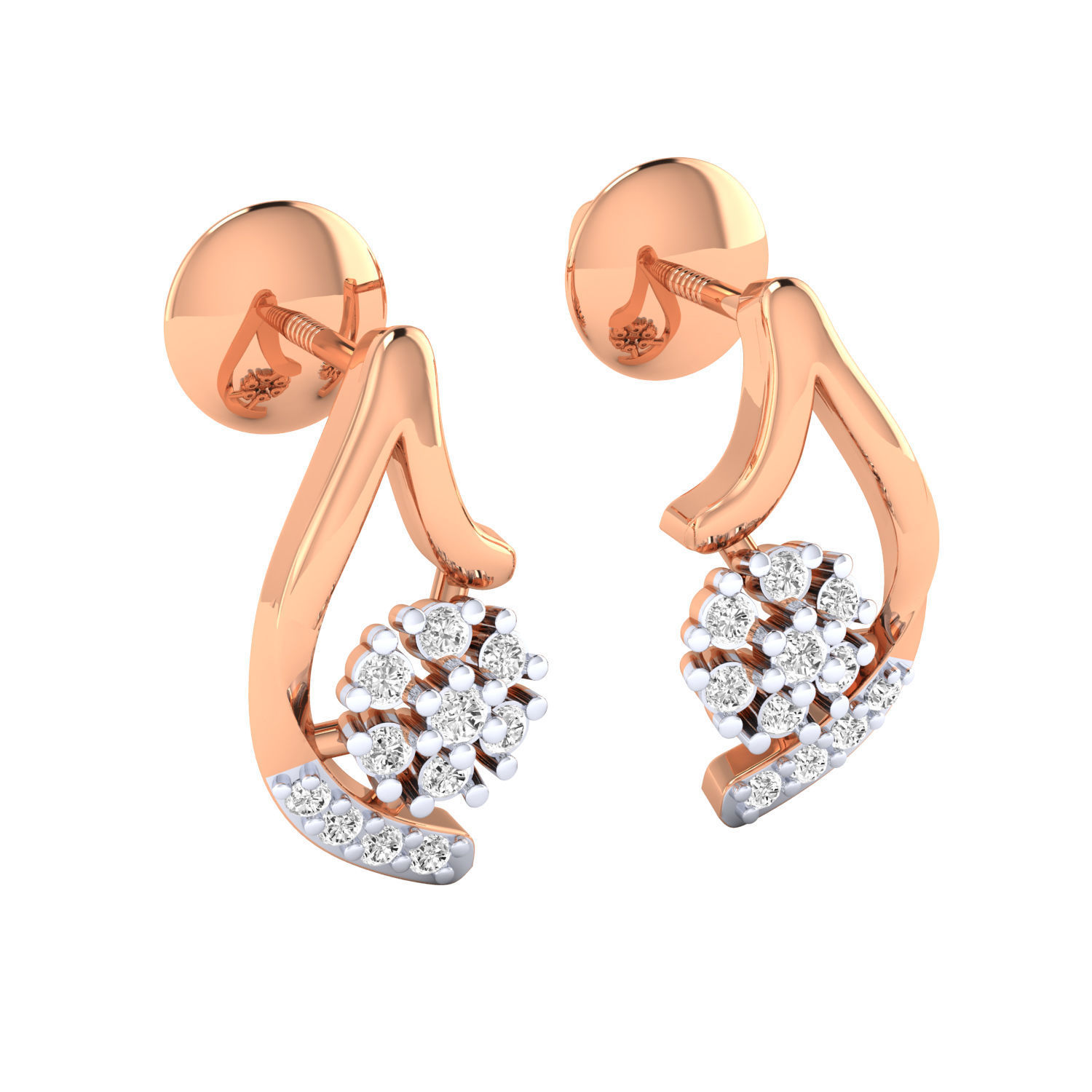 Women earrings 3dm render detail 3D print model 3D print model_1