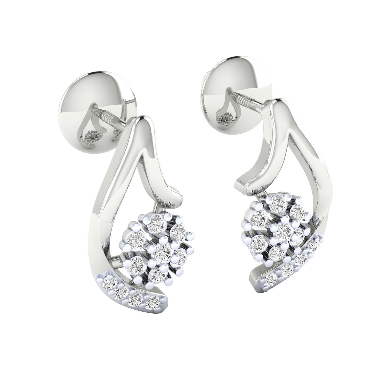 Women earrings 3dm render detail 3D print model 3D print model_7