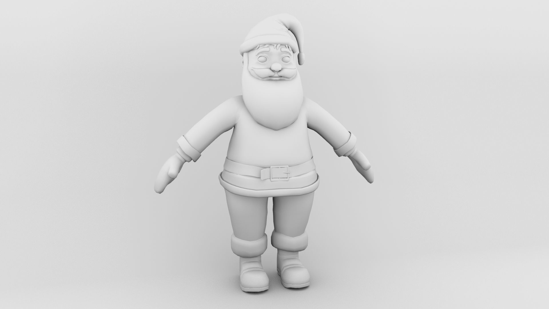 Santa Claus 3D Model Low-poly 3D model_7