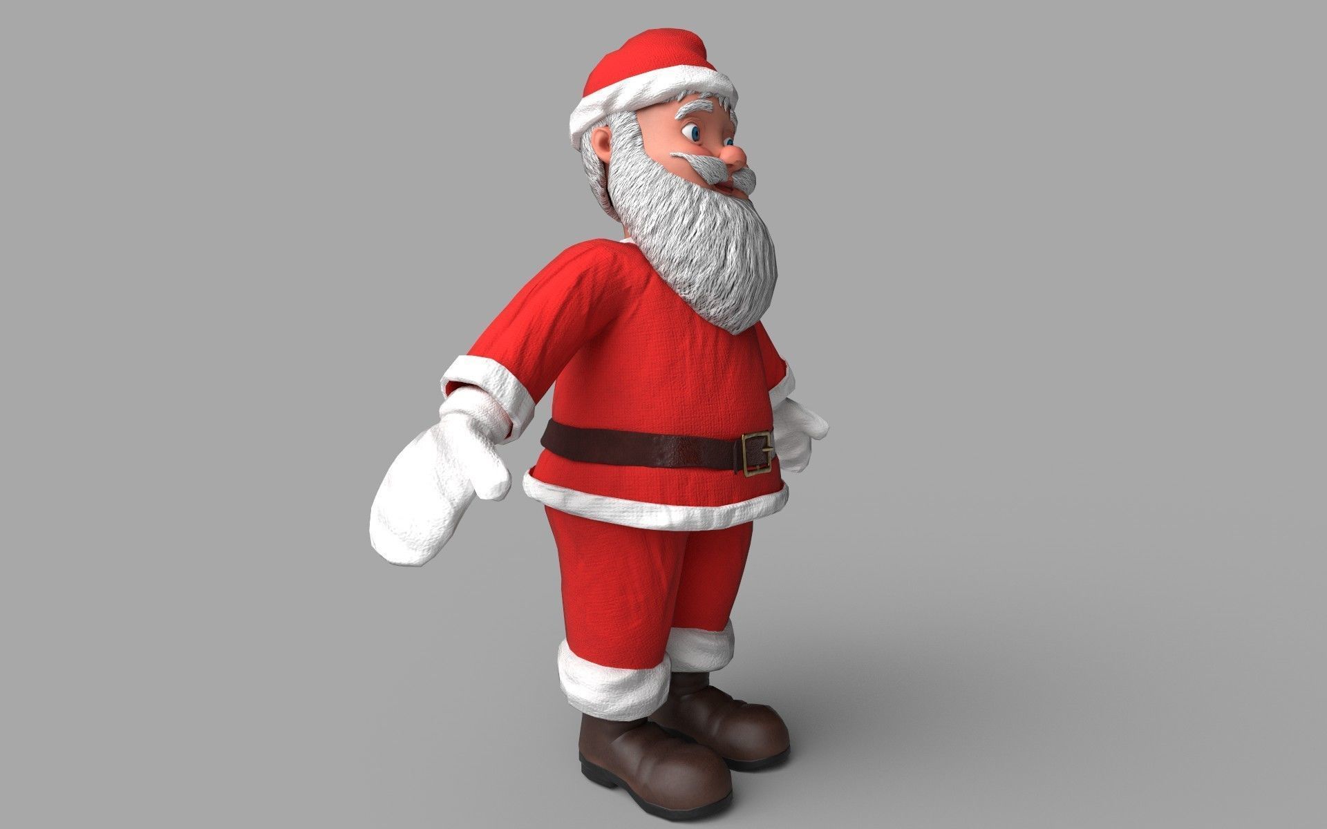 Santa Claus 3D Model Low-poly 3D model_5