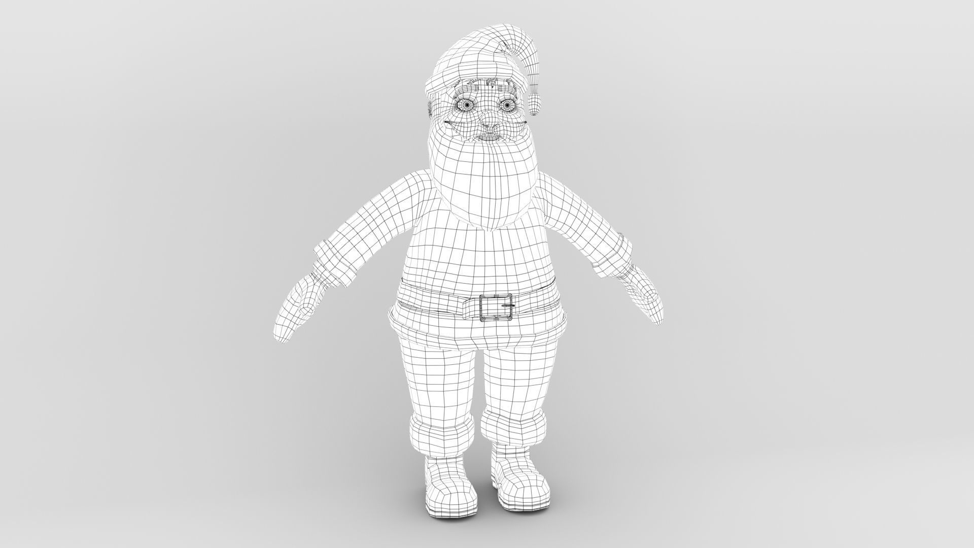 Santa Claus 3D Model Low-poly 3D model_9