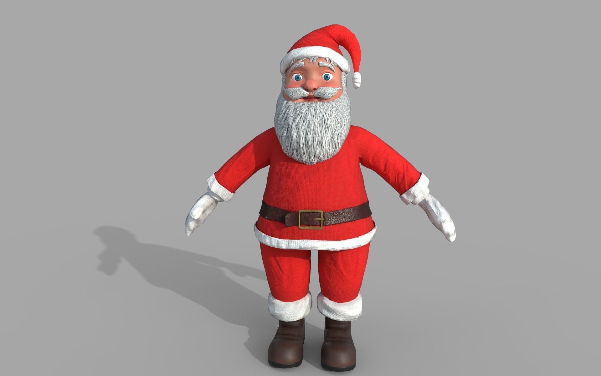 Santa Claus 3D Model Low-poly 3D model_2