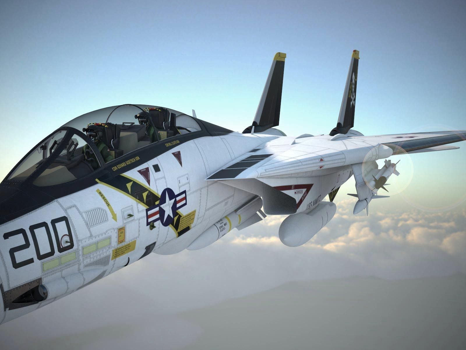 F-14A Tomcat VF-84 Jolly Rogers 1977 3D model_9