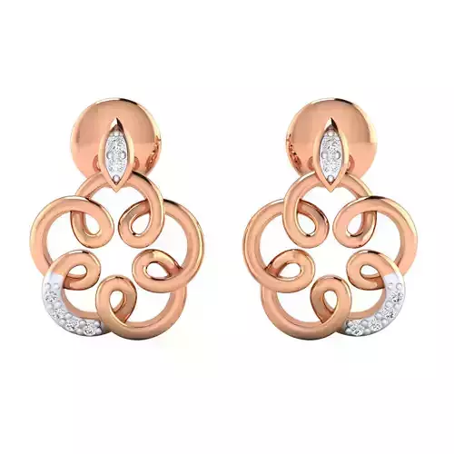 Women earrings 3dm jcd render detail 3D print model 3D print model