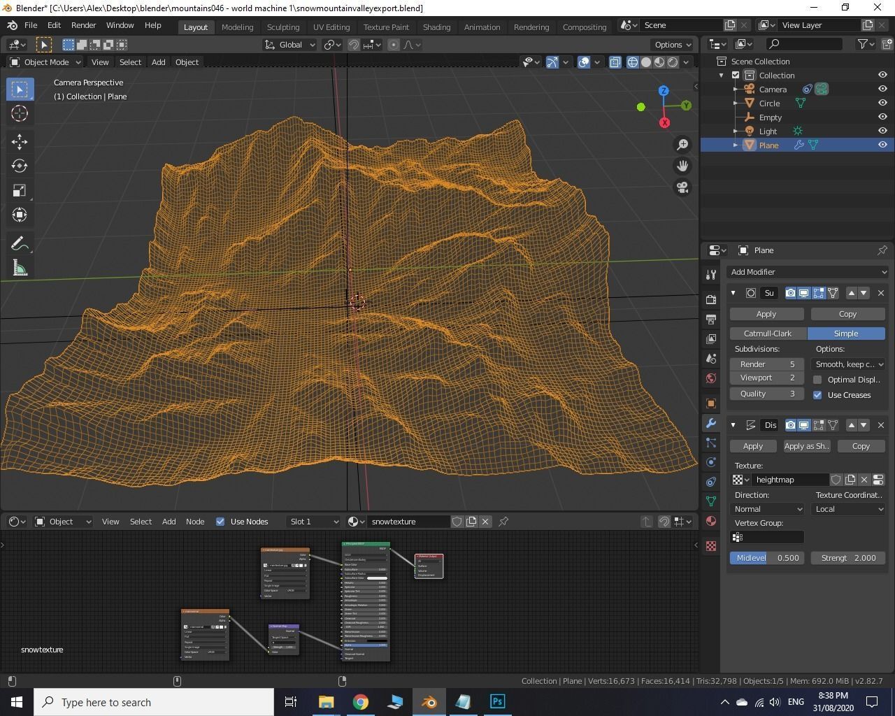 Snow Mountains Valley 3D model_10