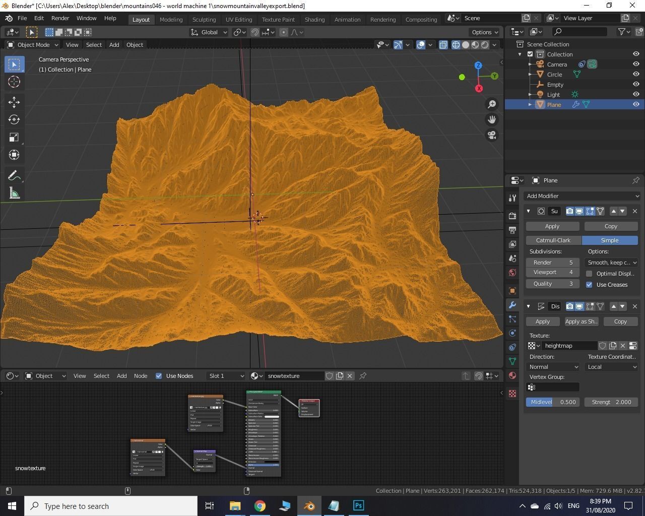 Snow Mountains Valley 3D model_12