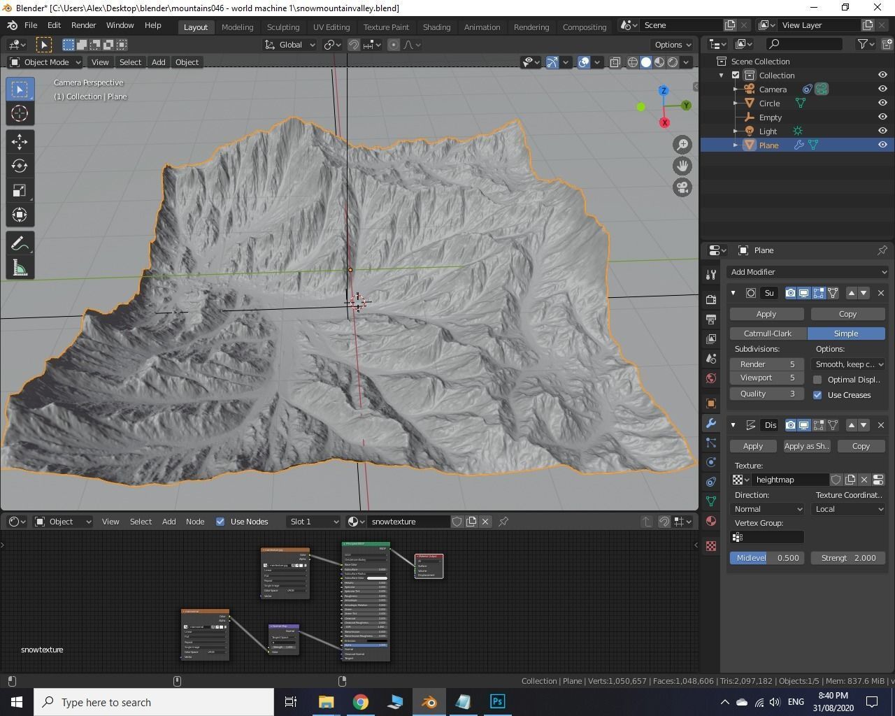 Snow Mountains Valley 3D model_14