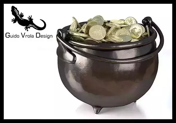 Pot of gold 3D model