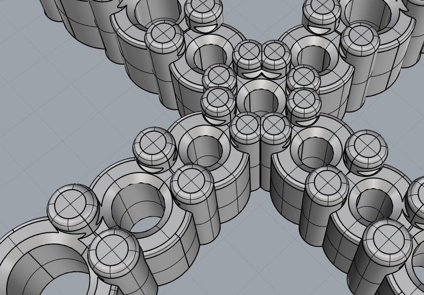 Pendant Classic Cross 20 mm 3D print model_7