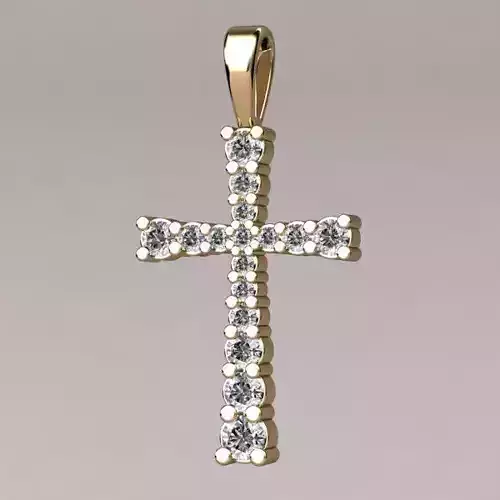 Pendant Classic Cross 20 mm 3D print model