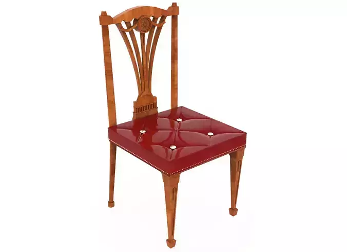 Stylized Wooden Chair 3D model