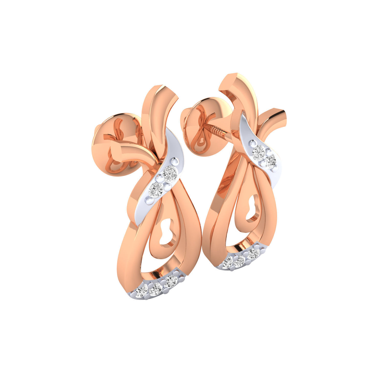 Women earrings 3dm render detail 3D print model 3D print model_2