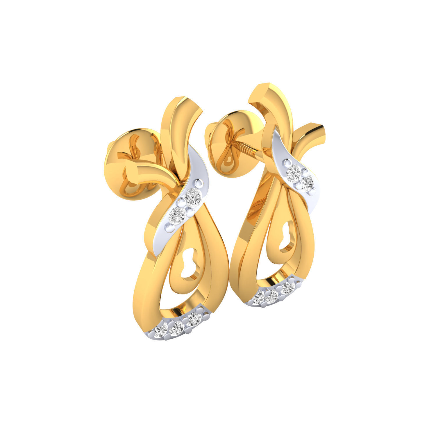Women earrings 3dm render detail 3D print model 3D print model_6