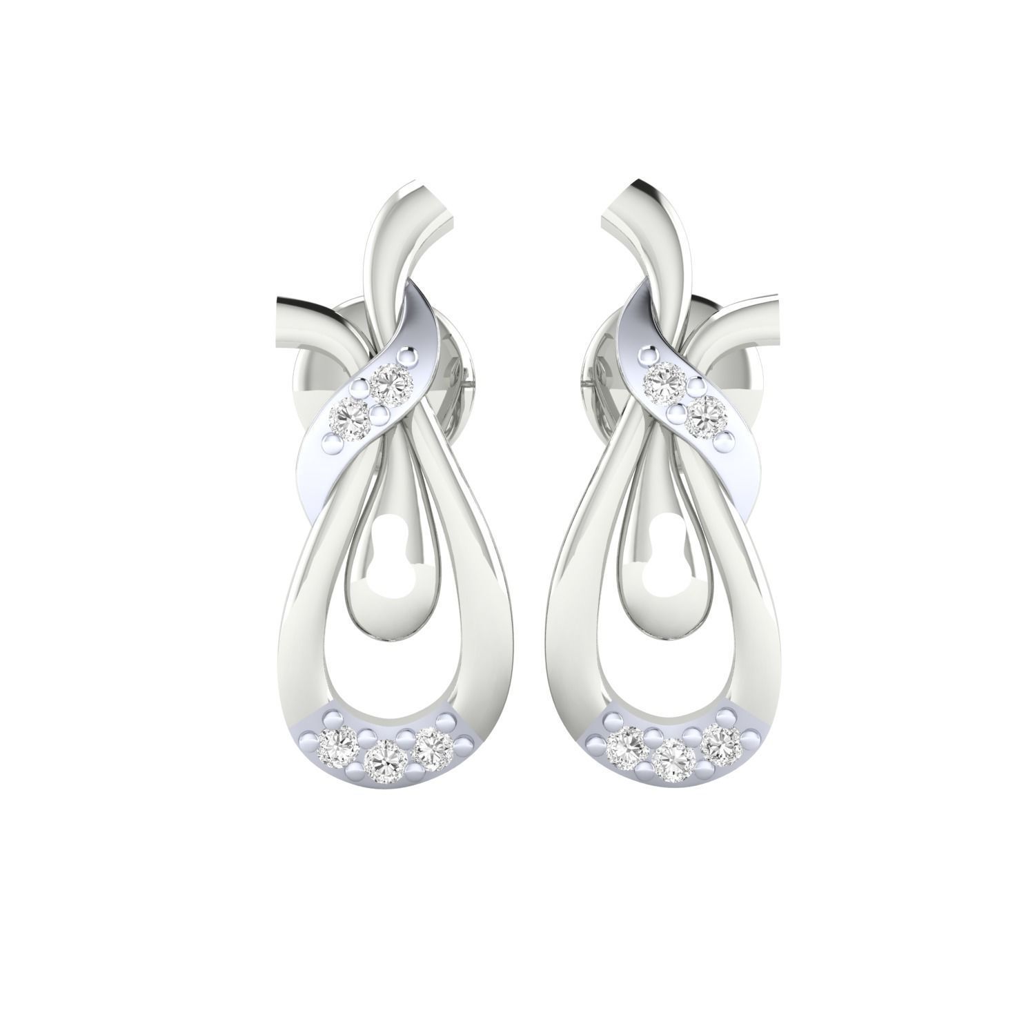 Women earrings 3dm render detail 3D print model 3D print model_9