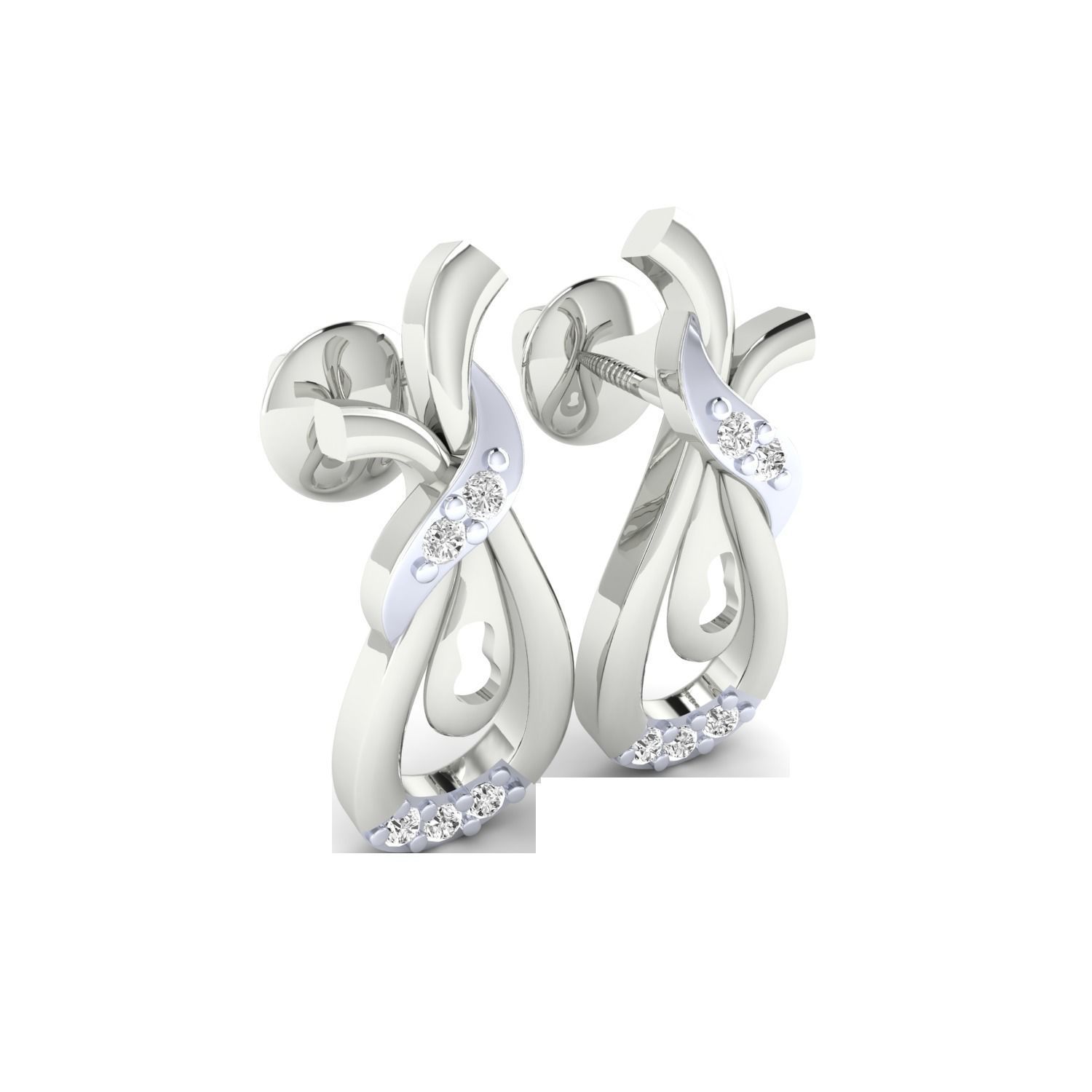 Women earrings 3dm render detail 3D print model 3D print model_5