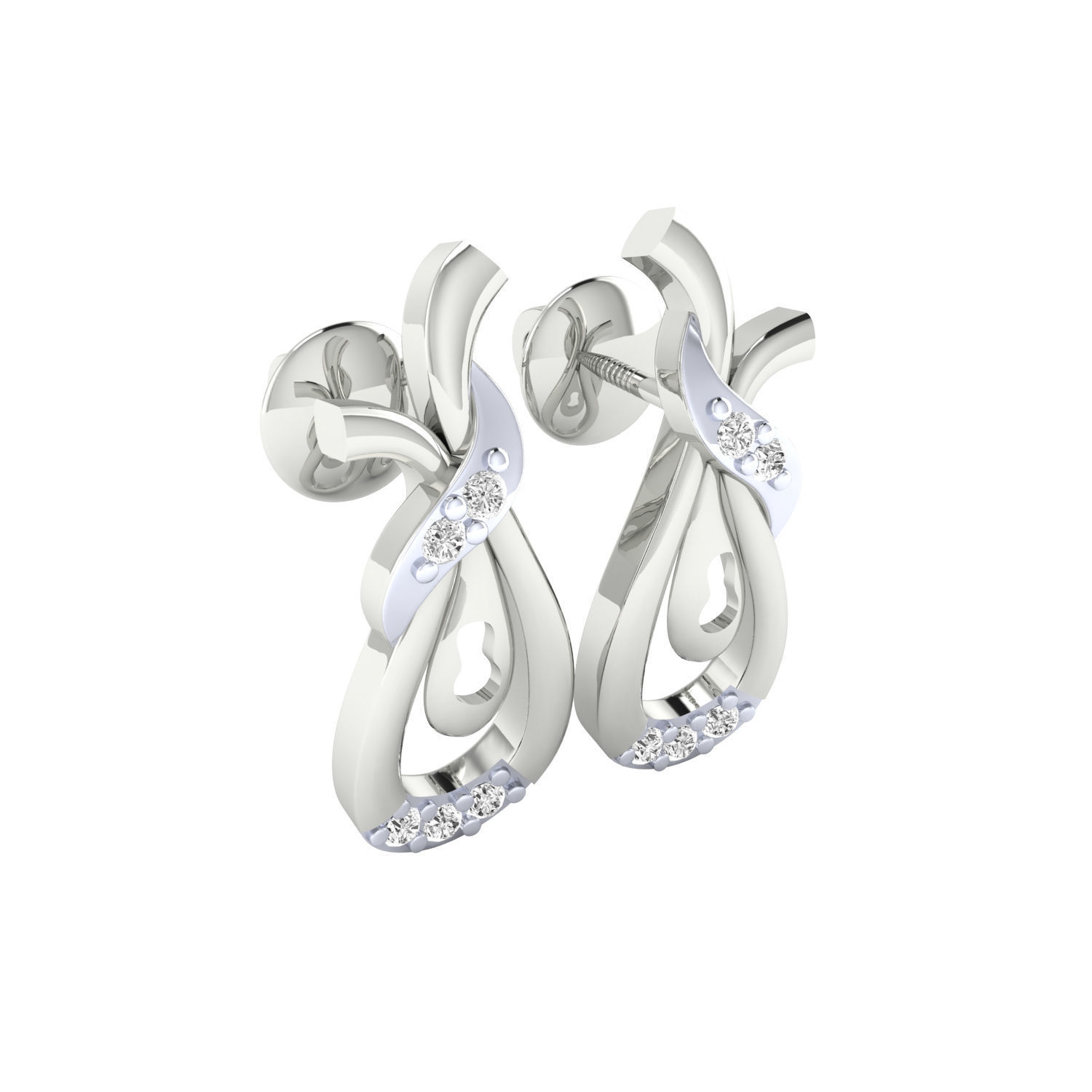 Women earrings 3dm render detail 3D print model 3D print model_4