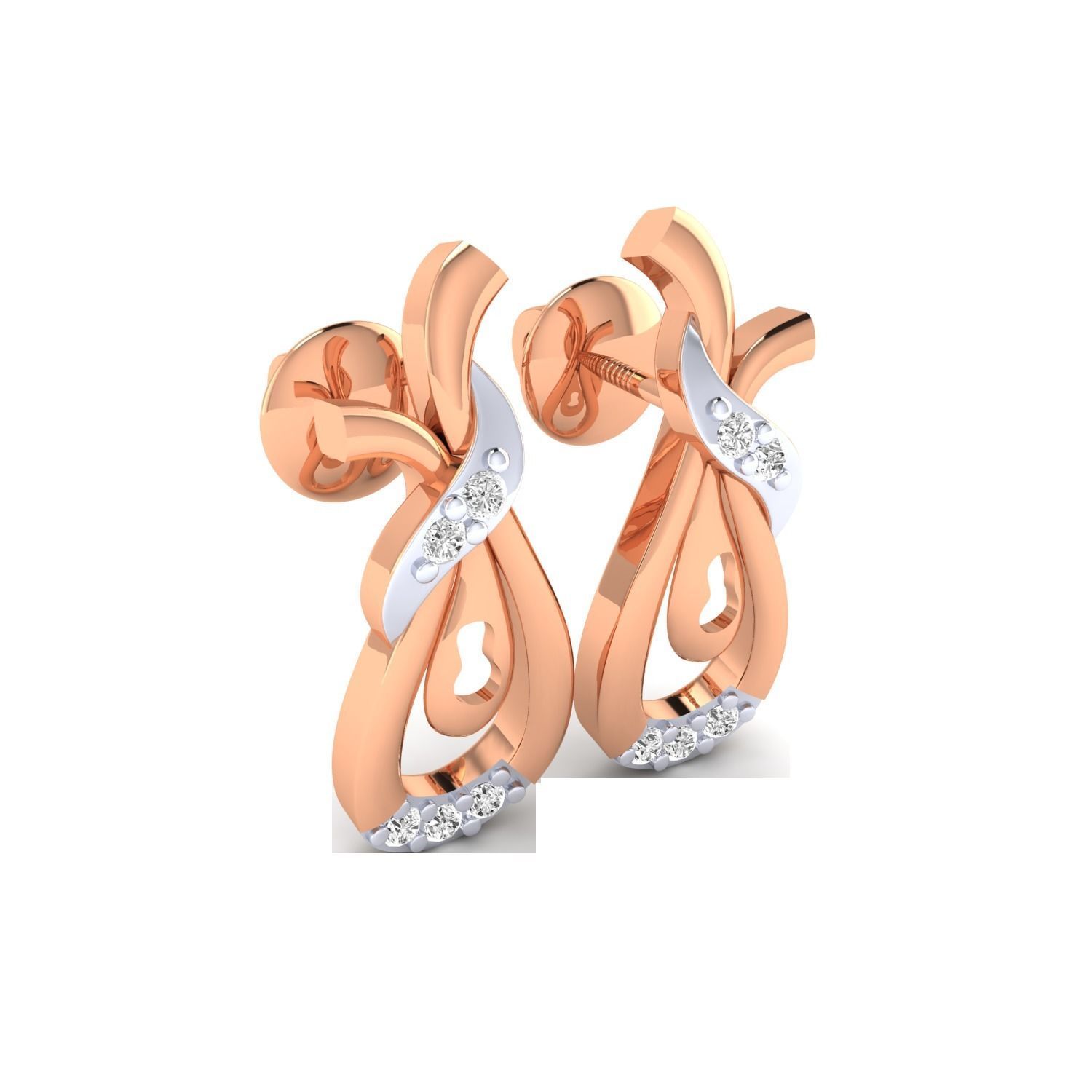 Women earrings 3dm render detail 3D print model 3D print model_3