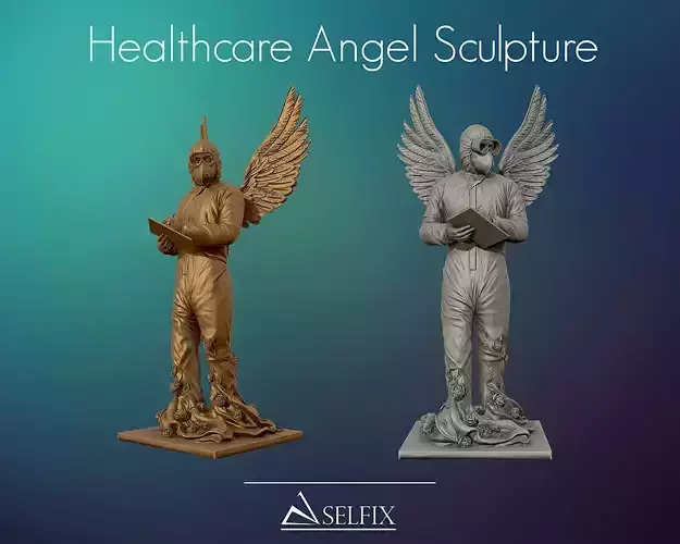 Covid19 Healthcare Angel Sculpture  3D print model