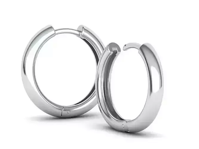 20mm Hoop Earrings printable 3dmodel 3D print model