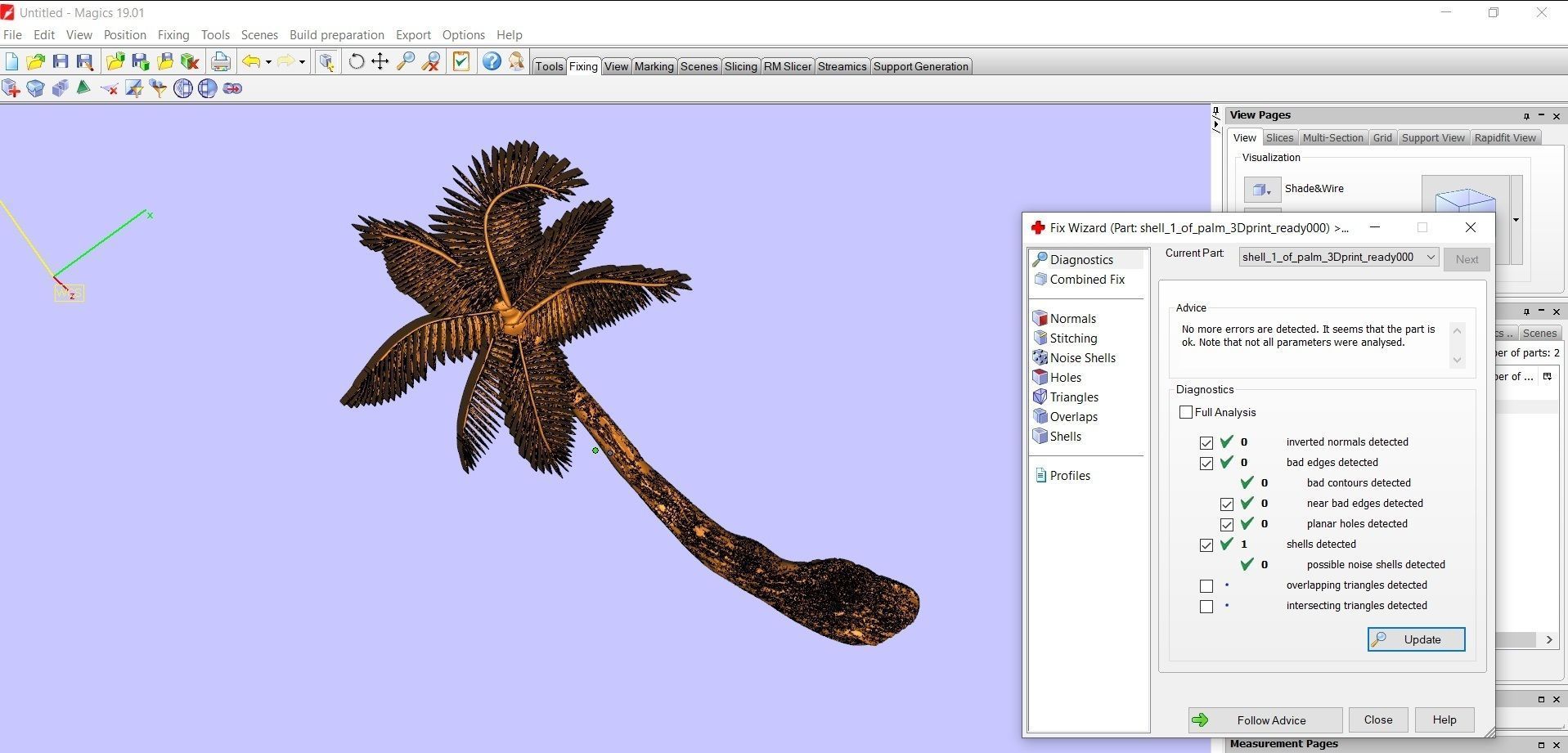 Palm tree bas relief  3D print model 3D print model_3