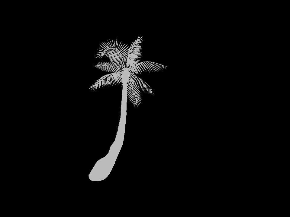 Palm tree bas relief  3D print model 3D print model_10