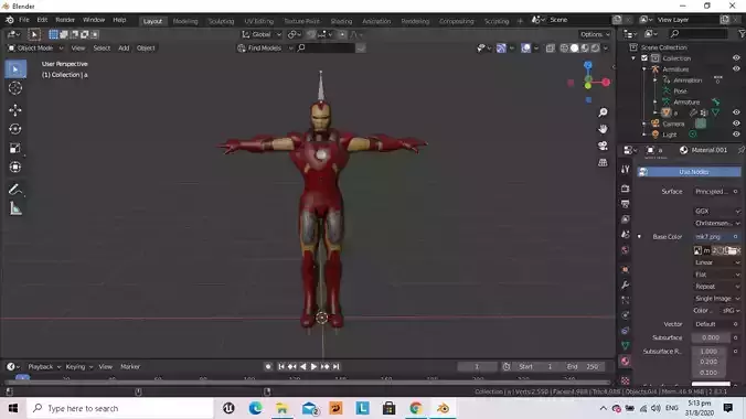 Iron man 3d model 