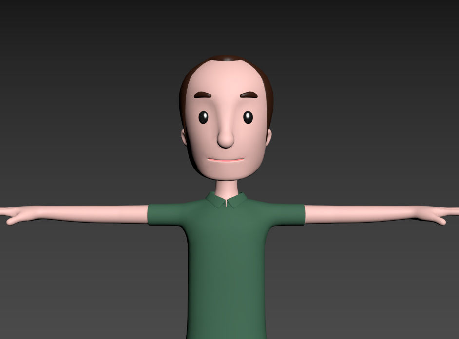 CartoonMan044 Man 3D model_13