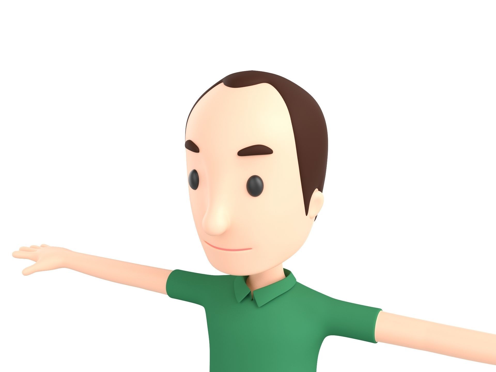 CartoonMan044 Man 3D model_4