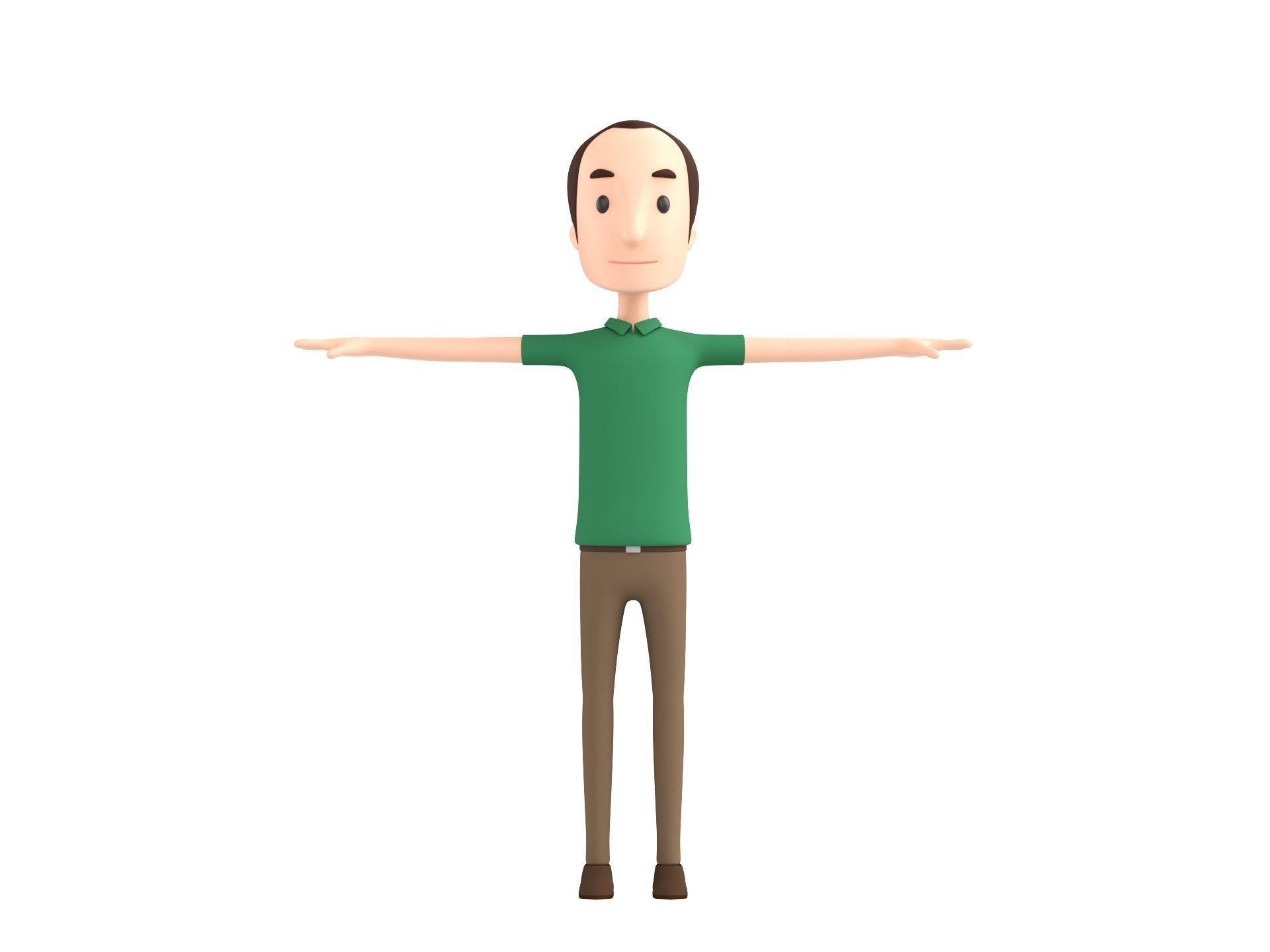 CartoonMan044 Man 3D model_1
