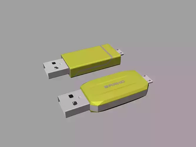 Yellow and white  OTG USB Flash Disk B