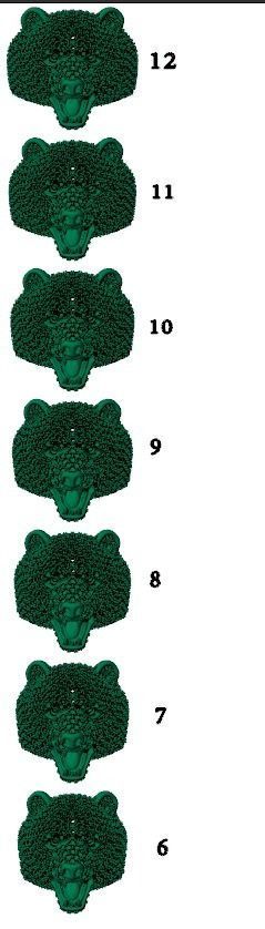 Stylish bear ring with diamonds 524 3D print model_13