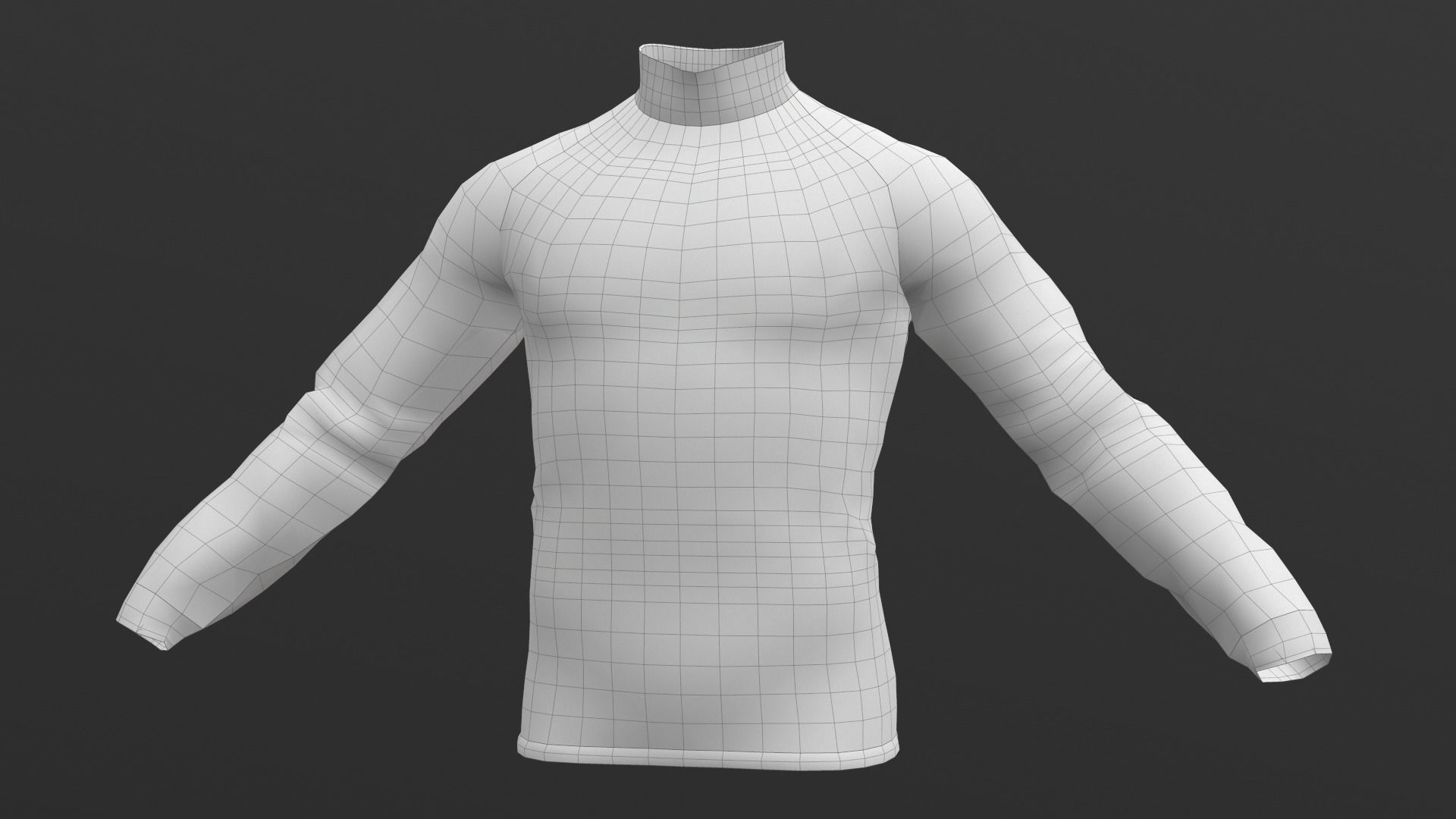 Mens Tactical Military Combat Shirt Low Poly Version Low-poly 3D model_20