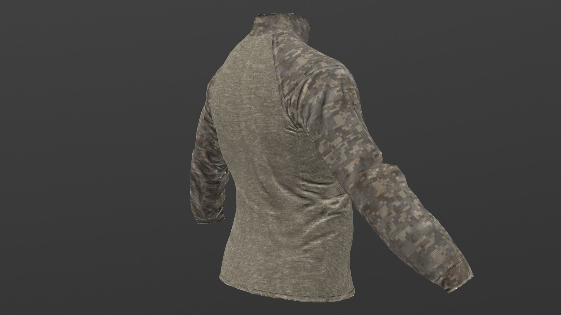 Mens Tactical Military Combat Shirt Low Poly Version Low-poly 3D model_14