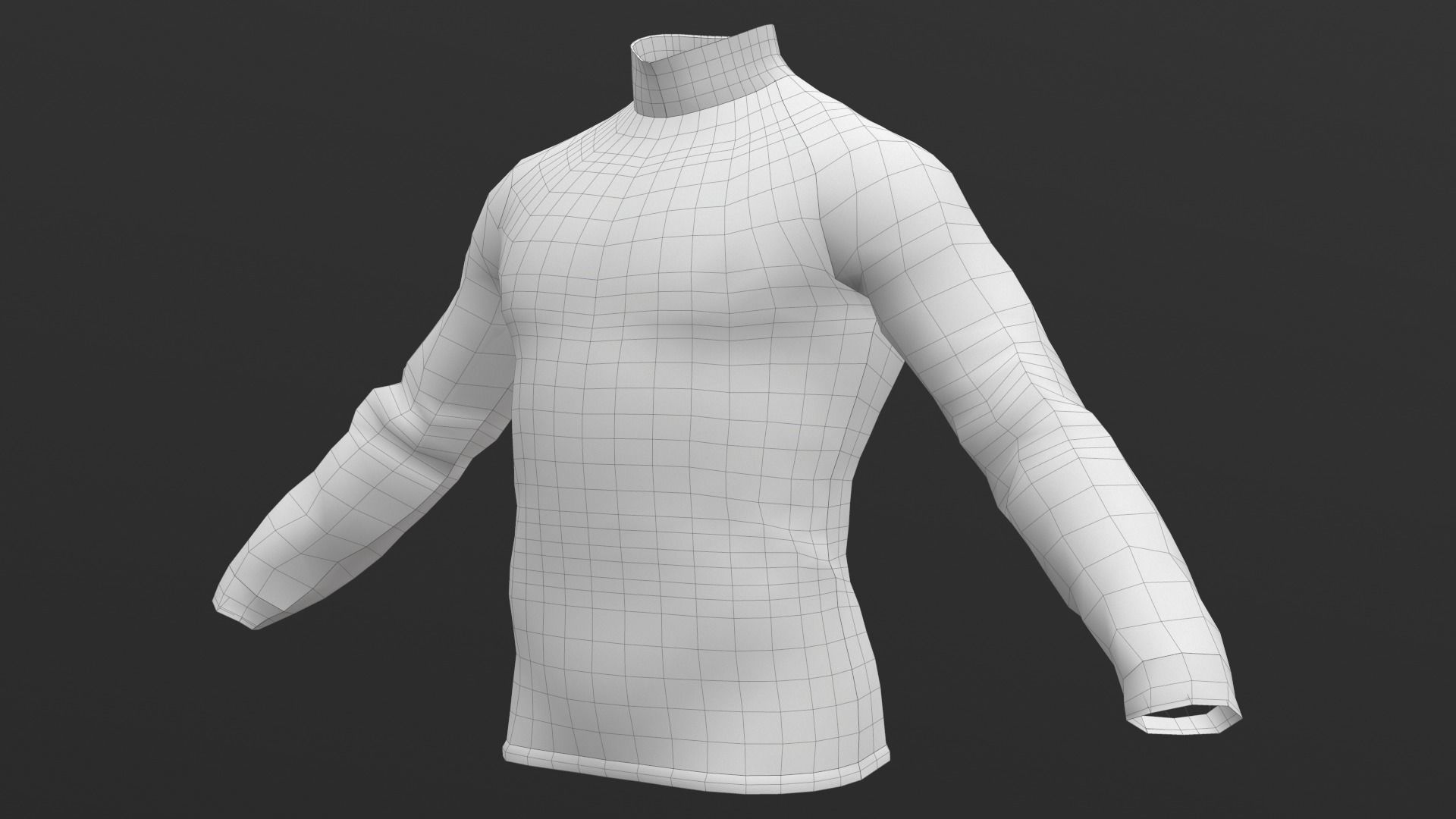 Mens Tactical Military Combat Shirt Low Poly Version Low-poly 3D model_21