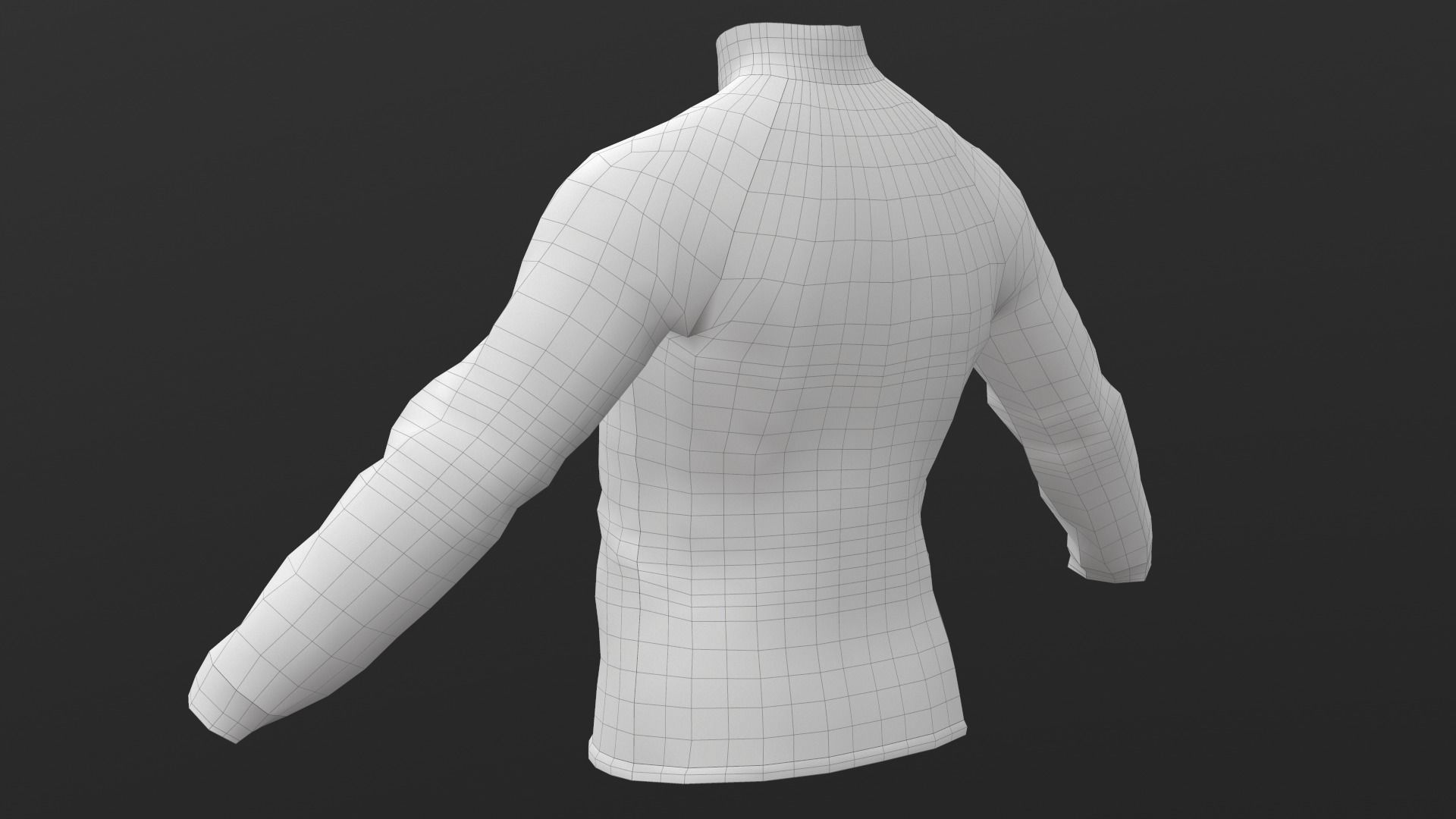Mens Tactical Military Combat Shirt Low Poly Version Low-poly 3D model_22