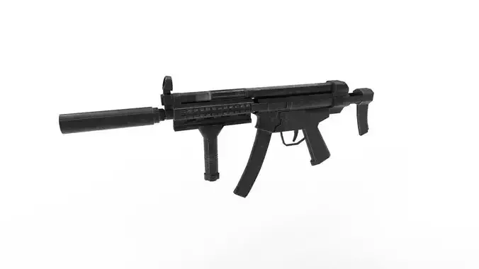 MP5-gun gun Free low-poly 3D model