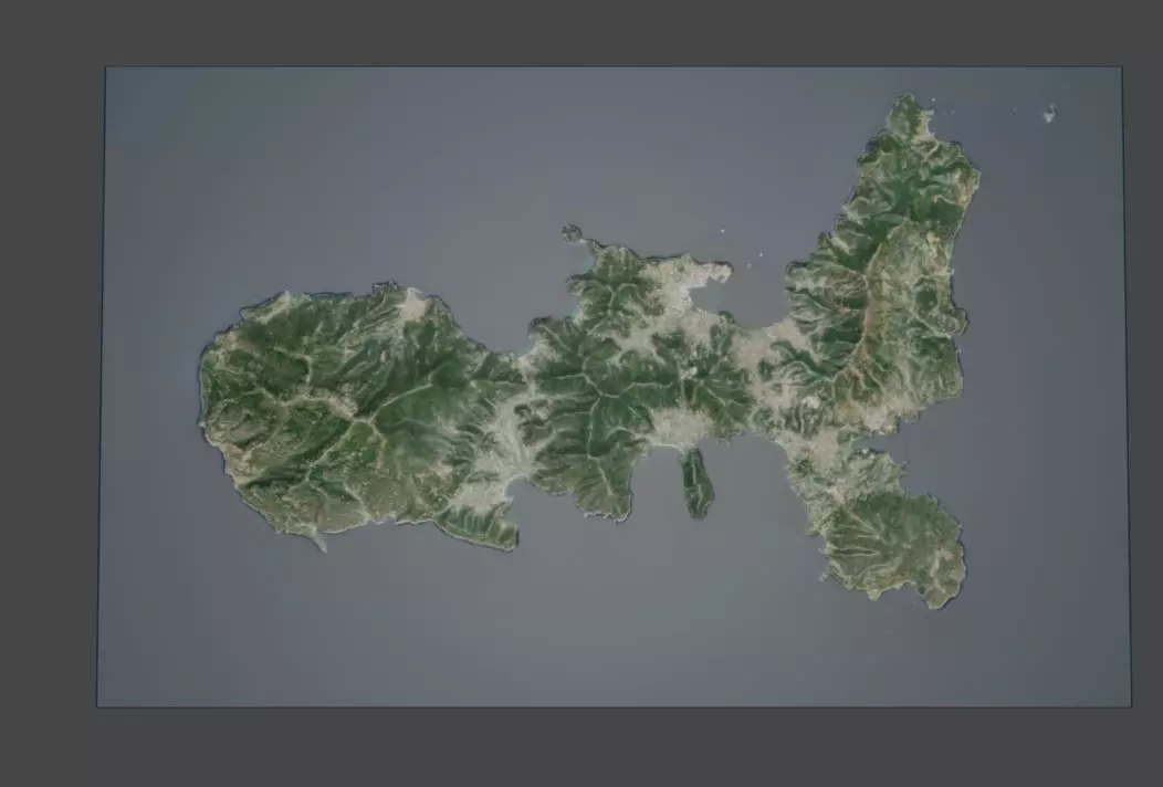 3d reconstruction of Sardinia and Elba island Low-poly 3D model