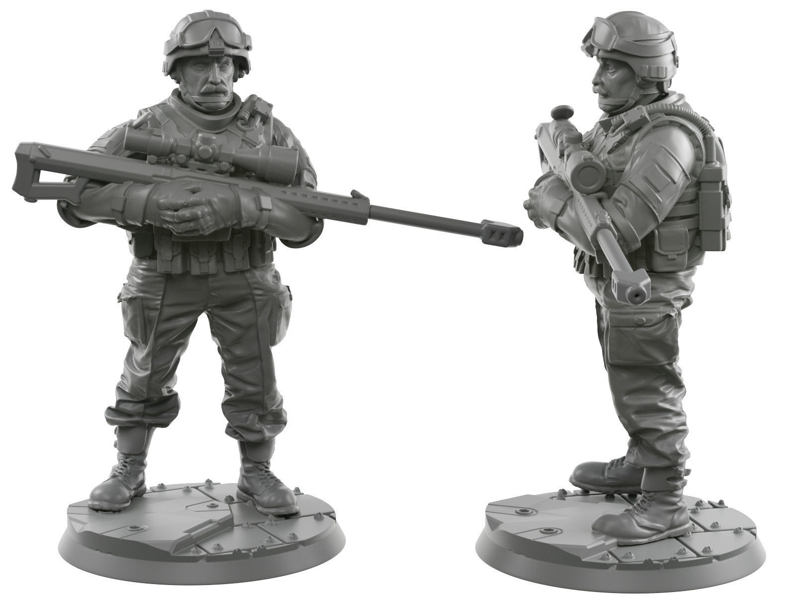 Sniper squad 28 - 40 mm scale  3D print model_4