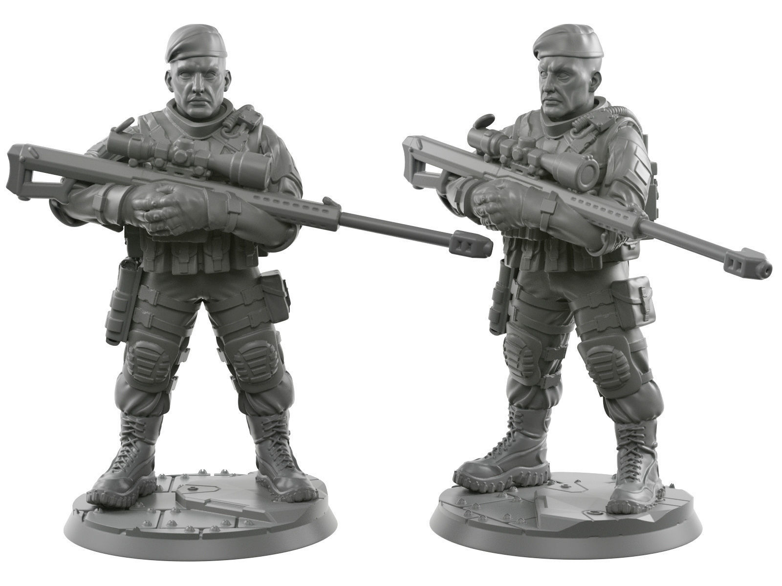 Sniper squad 28 - 40 mm scale  3D print model_2