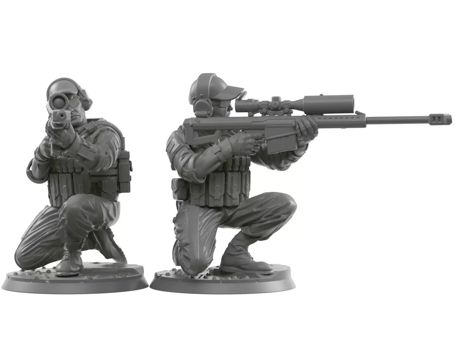 Sniper squad 28 - 40 mm scale  3D print model_0