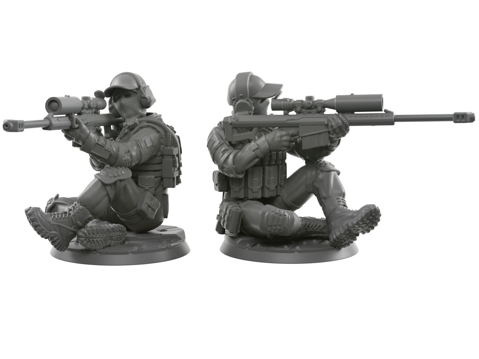 Sniper squad 28 - 40 mm scale  3D print model_7