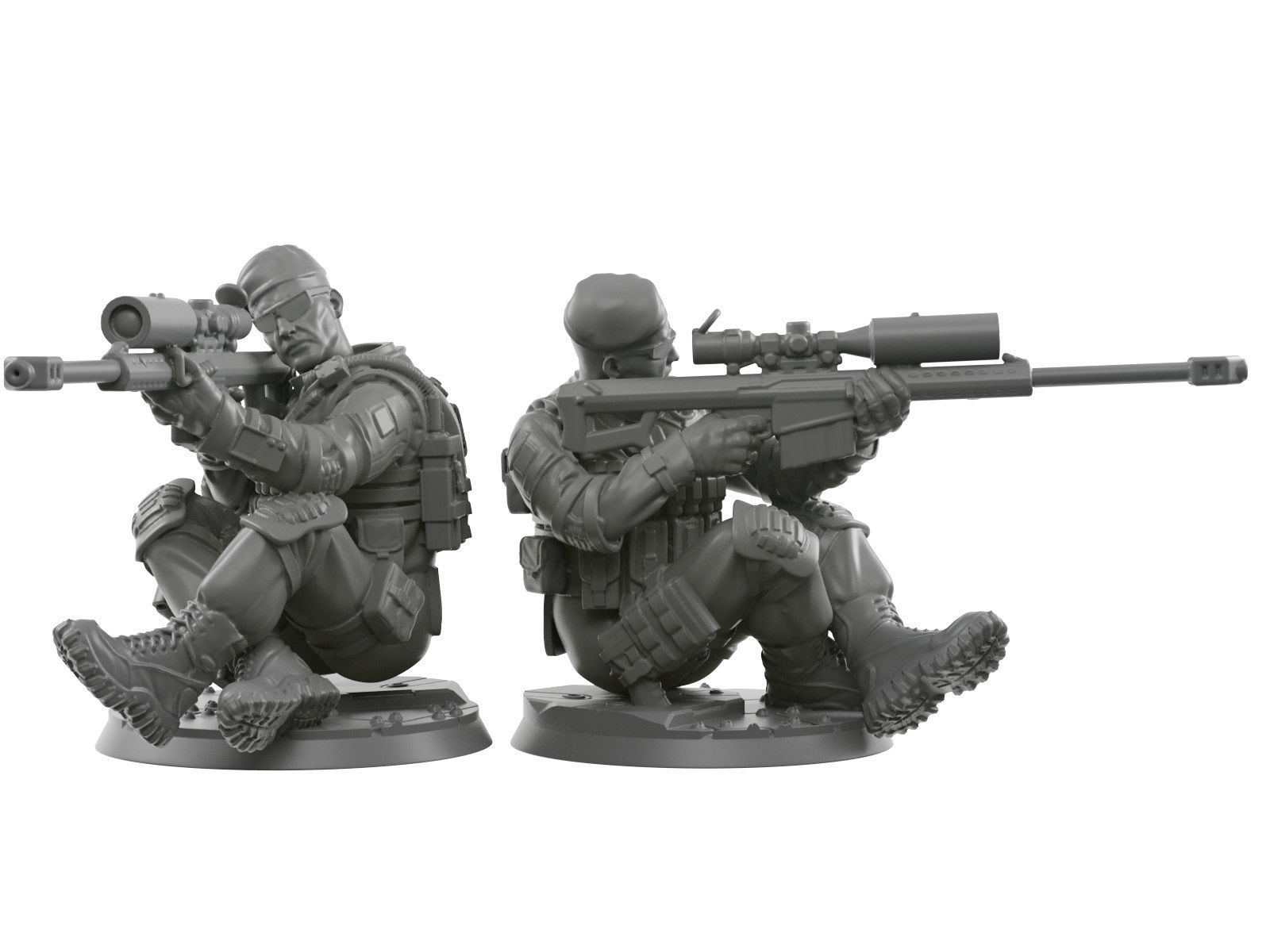 Sniper squad 28 - 40 mm scale  3D print model_5