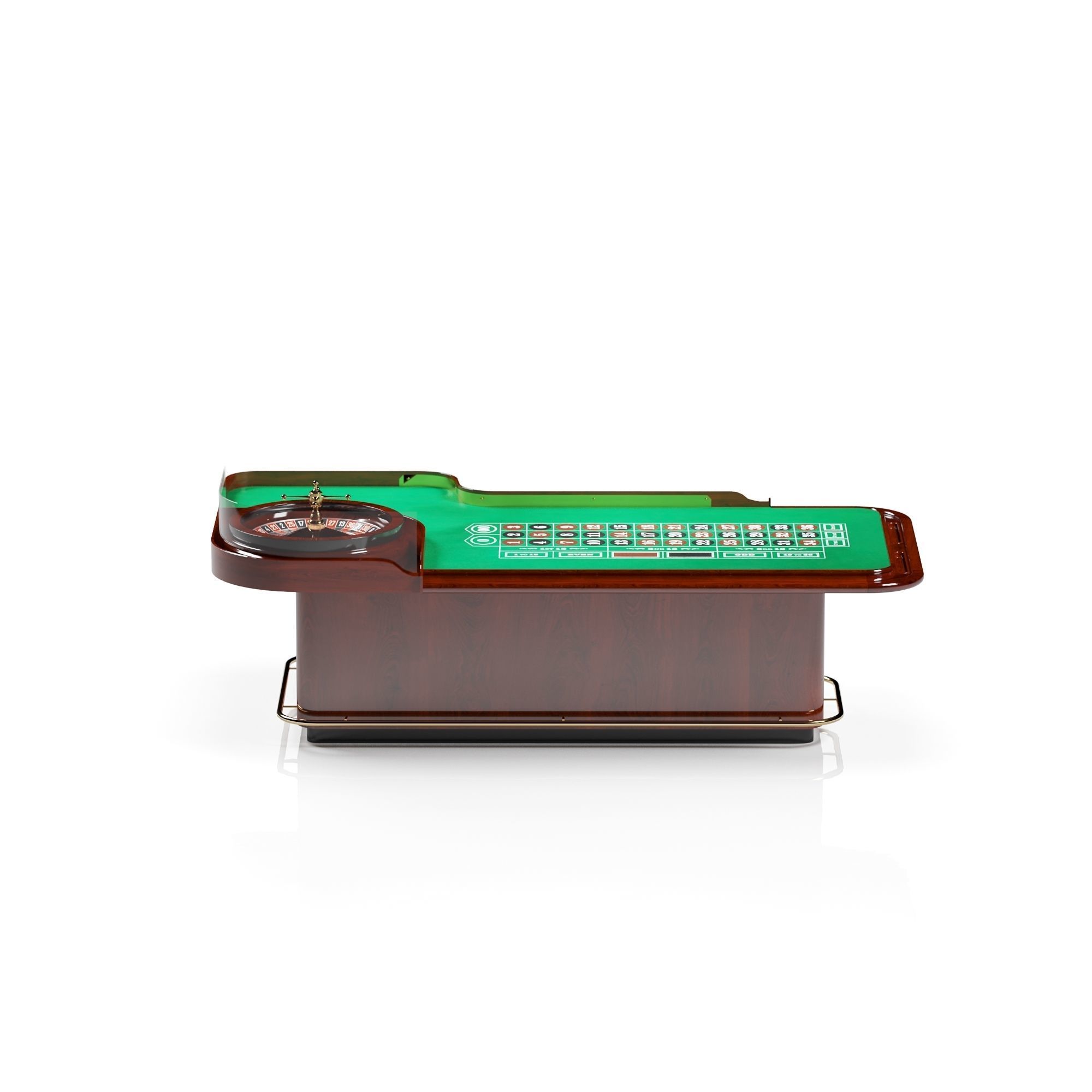 roulette table desk round toe 3D model_1