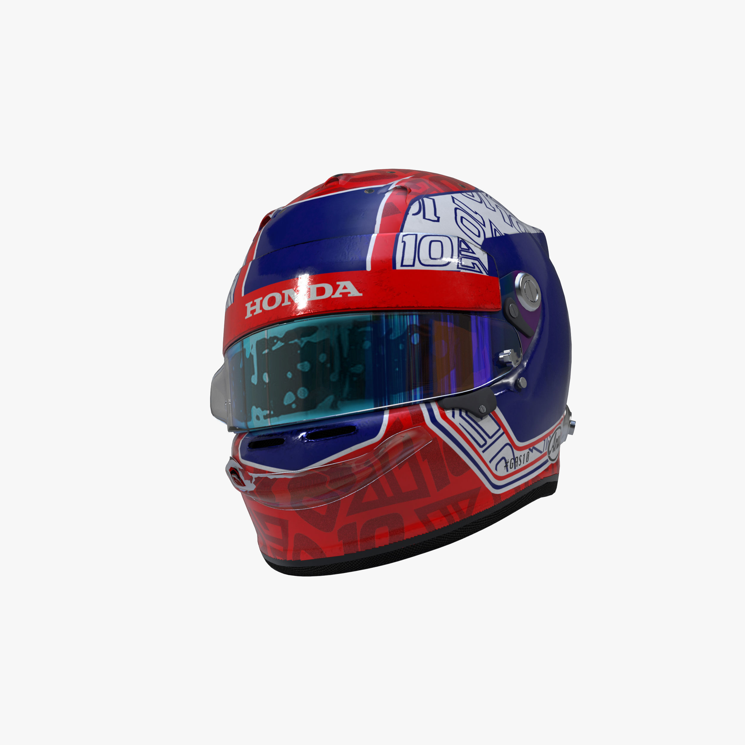 Gasly helmet 2020 Low-poly 3D model_5