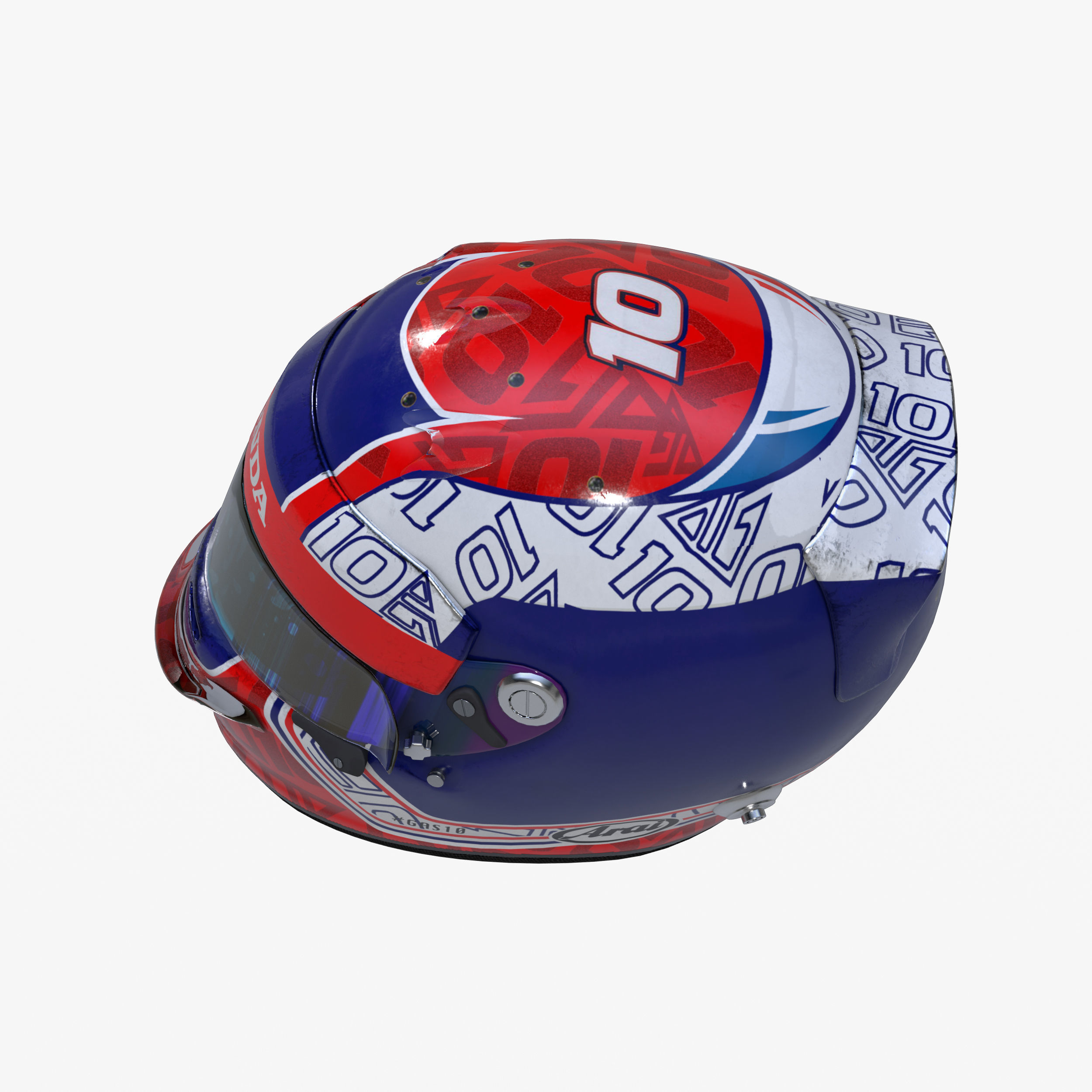Gasly helmet 2020 Low-poly 3D model_8