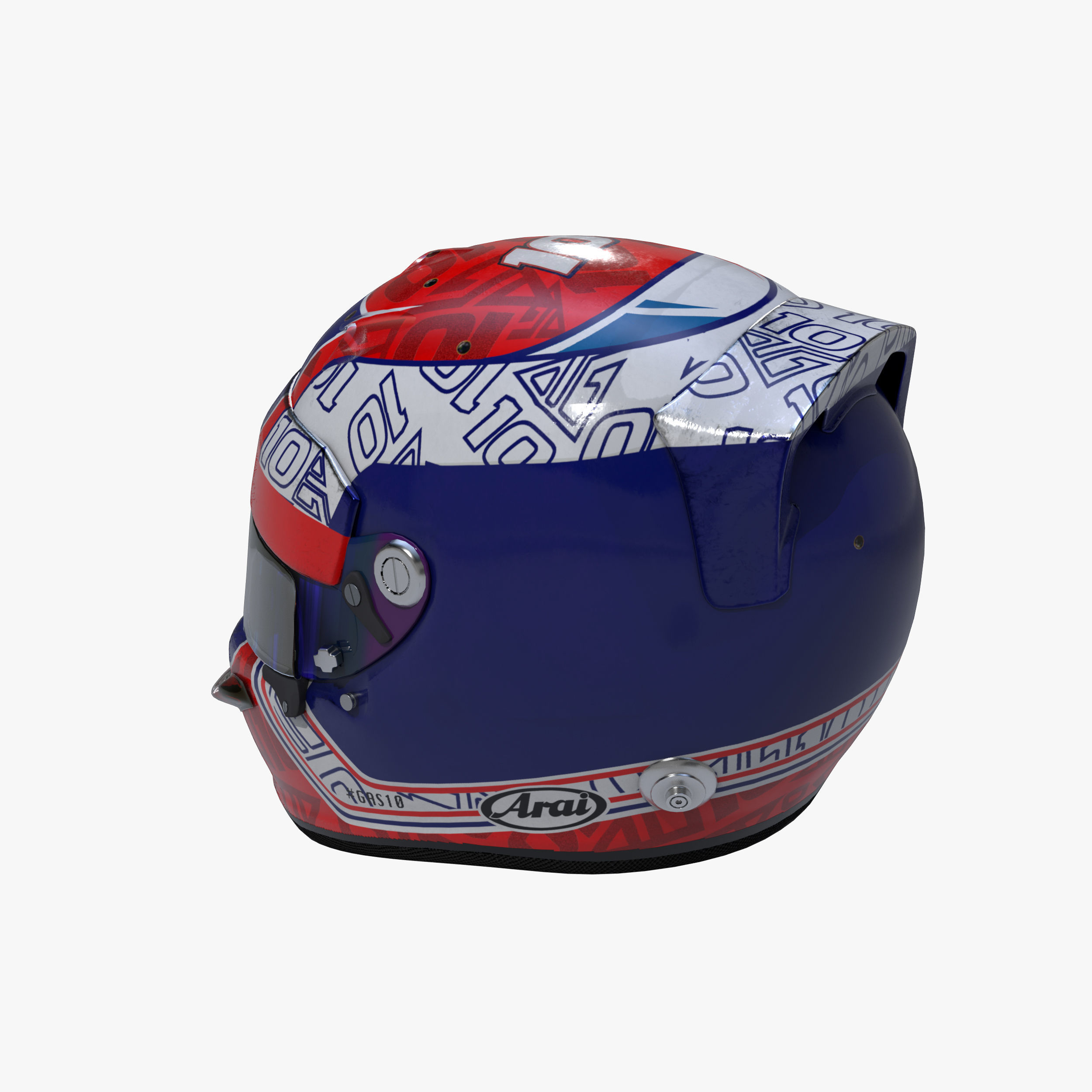 Gasly helmet 2020 Low-poly 3D model_6