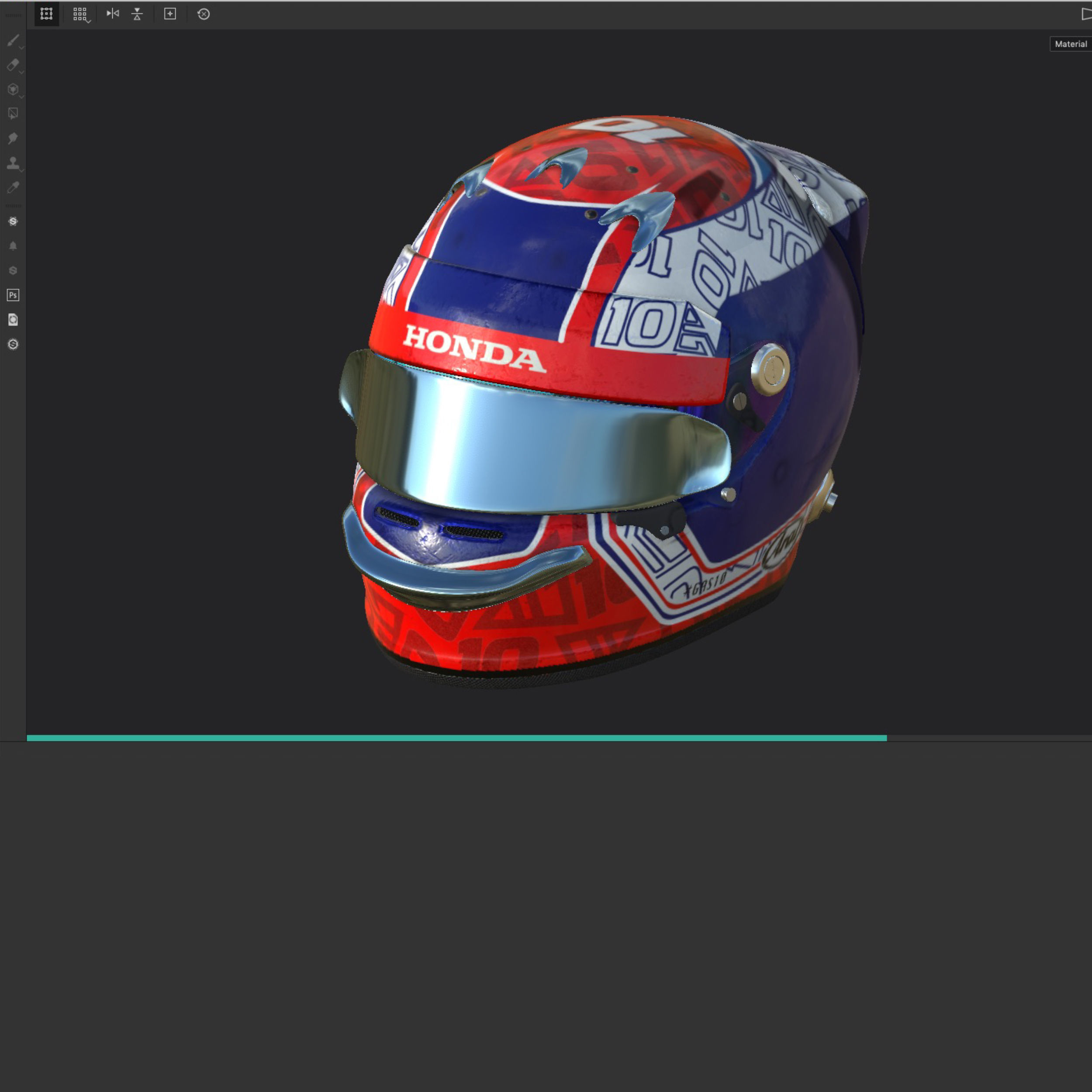 Gasly helmet 2020 Low-poly 3D model_14