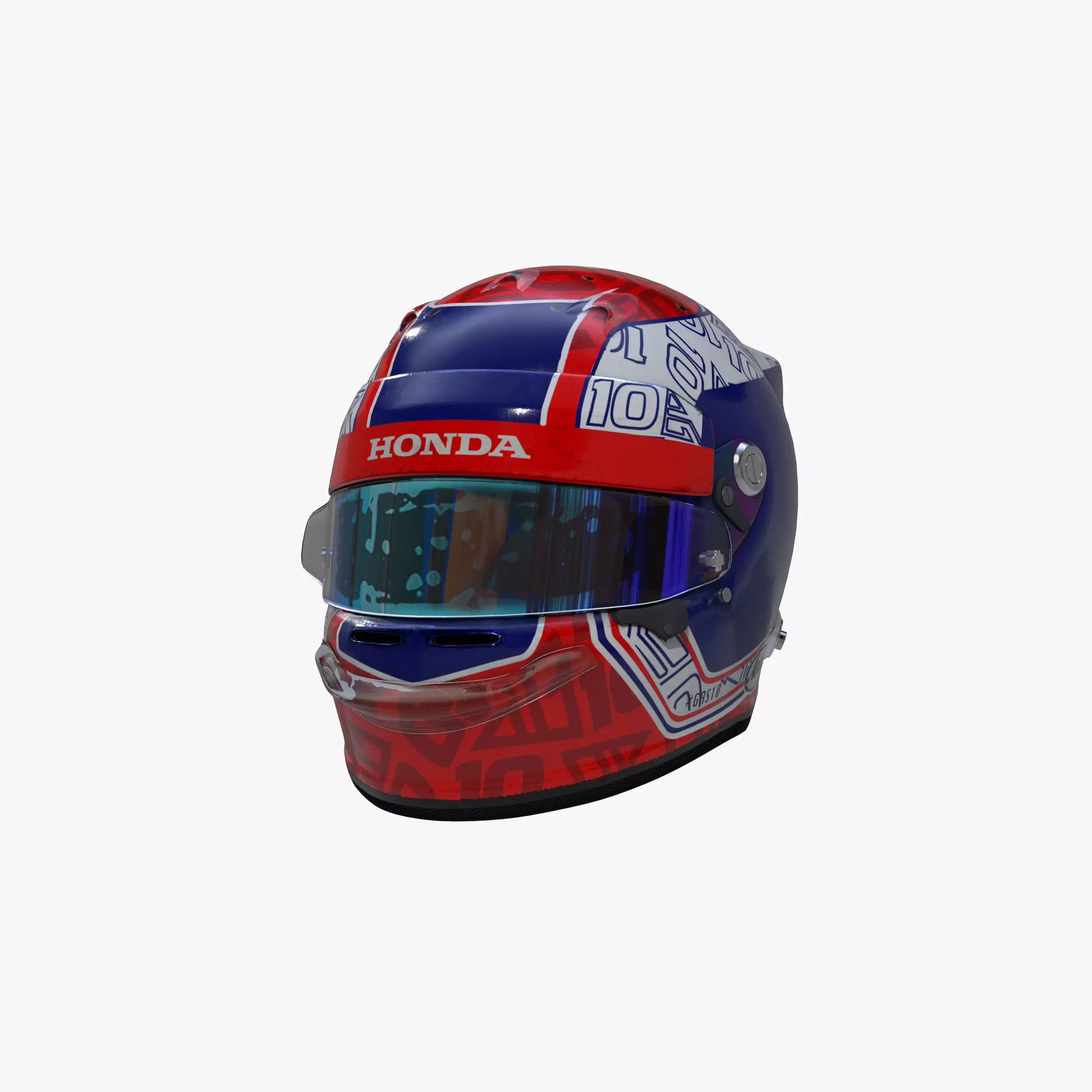 Gasly helmet 2020 Low-poly 3D model_0