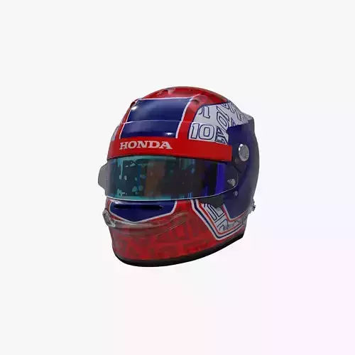 Gasly helmet 2020 Low-poly 3D model
